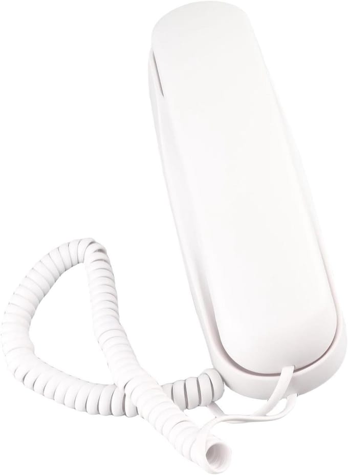 Vaste Telefoon - Bedrade Telefoon - Thuis Gebruik - Grote Verlichte Knoppen - 22 cm Lengte - Wit