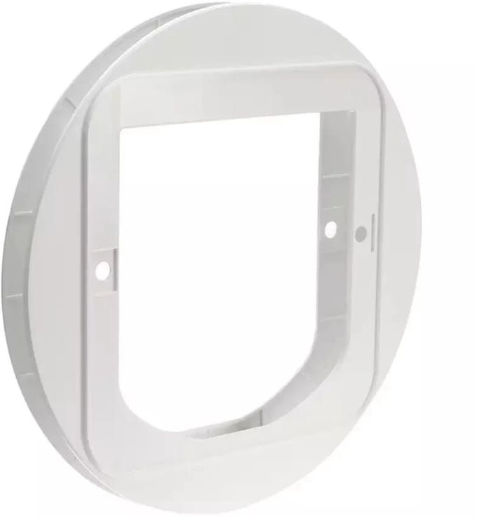 SureFlap DualScan Microchip Kattenluik - Accessoires: witte montage-adapter (ZONDER kattenluik)