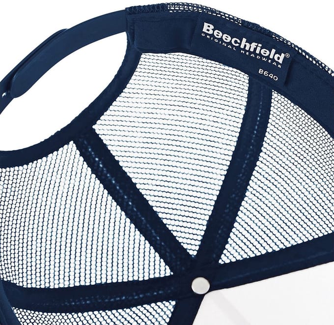 Beechfield Heren Half Mesh Trucker Cap / Hoofddeksel (Franse marine/Franse marine)