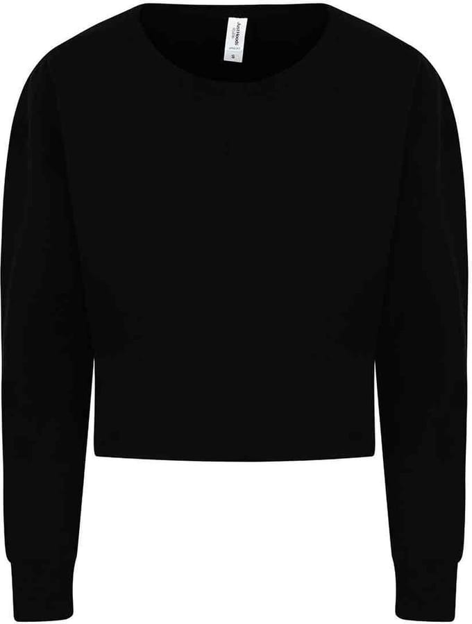 Dames Cropped Sweatshirt Deep Black L