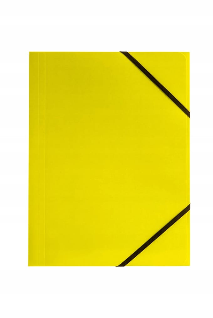 Tetis A4 Kartonnen Kaart met Hoek Elastiek - Limoncello