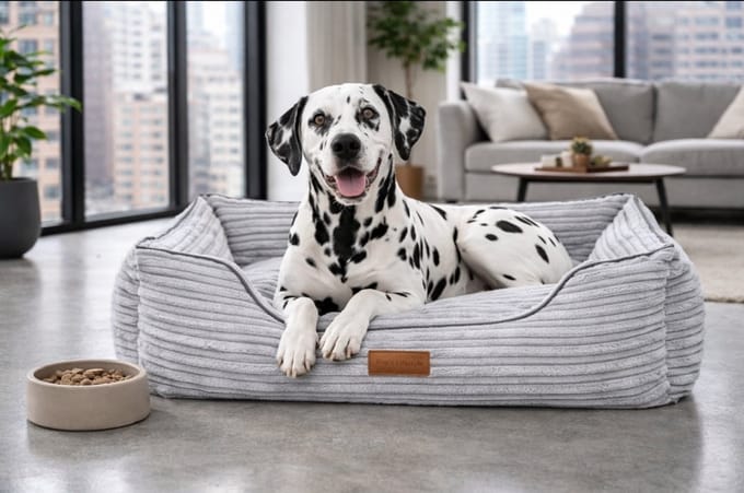 Dog's Lifestyle hondenbed supersoft rib grijs 110cm