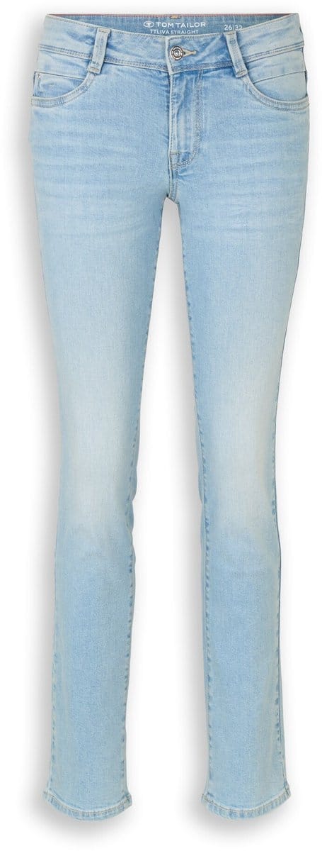 Tom Tailor - TTLIVA STRAIGHT-jeans met stretch - Maat 32/32 - Light Stone Blue Denim