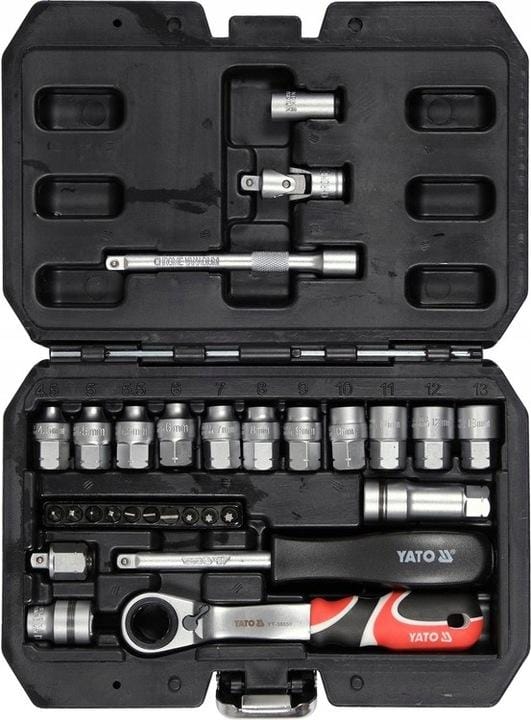 Yato 29-delige 1/4" Spline dopsleutelset