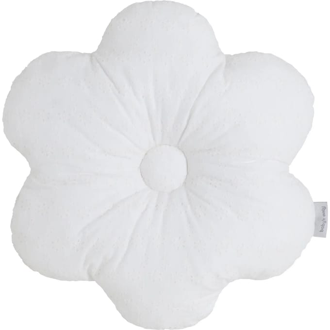 Baby's Only Sierkussen babykamer bloem Calm - Wit - 45x40 cm - Inclusief kussenvulling