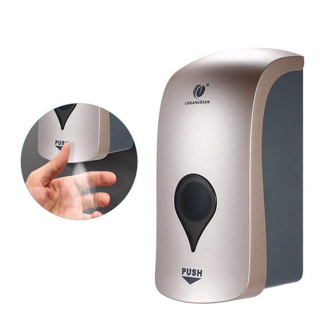 CHUANGDIAN 1000ml Distributeur de Savon Mural Type Spray Porte-Savon Liquide Sans Rinçage Distributeurs pour or