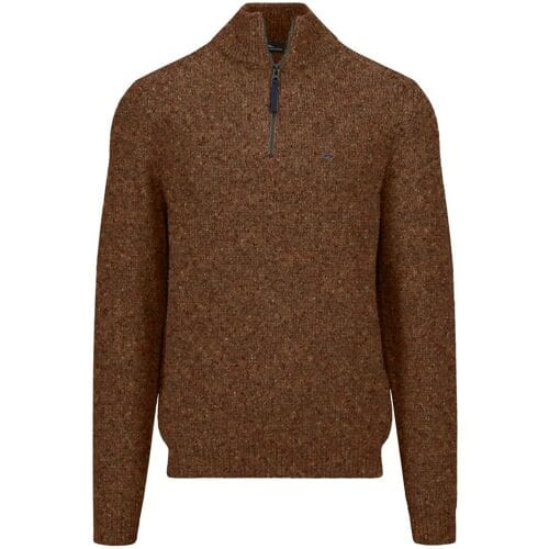 Fynch-Hatton Trui Troyer Zip Donegal Flame / male