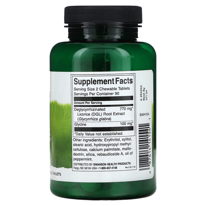 Dgl, 385mg, comprimés à croquer 180 comprimés