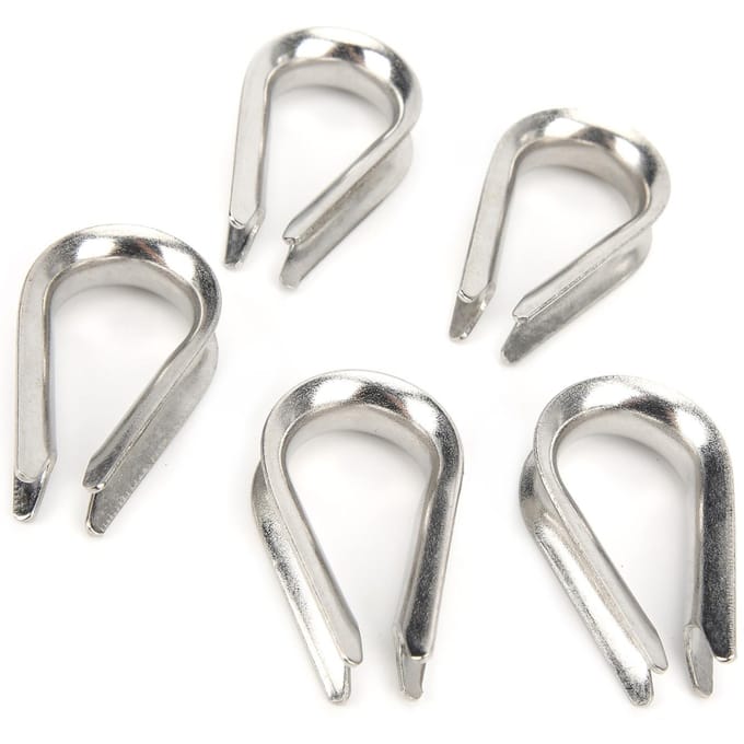 10MM Roestvrij Staal Marine Staalkabel Klemmen Kabel Beschermring Oogplaten Clips white