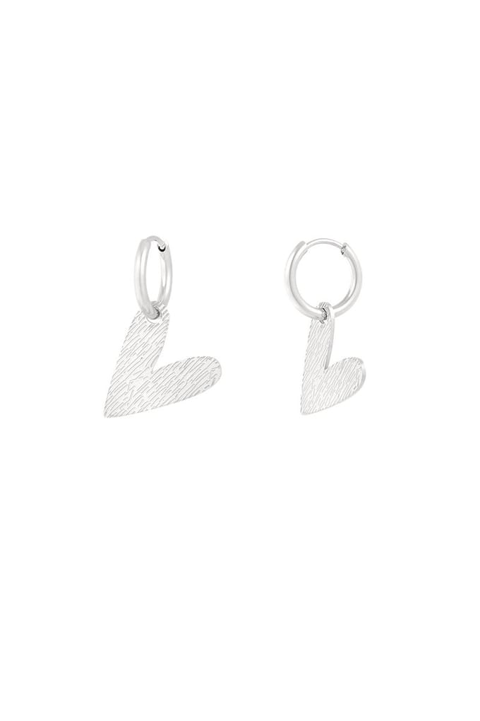 Big love oorbellen - zilver