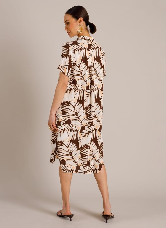 YEST Tereza Essential One pieces - Coffee Brown/Multi-C - maat 38