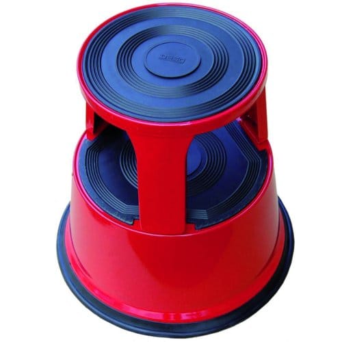 DESQ® opstapkruk - Rood - Metaal - Hoogte 42,6 cm