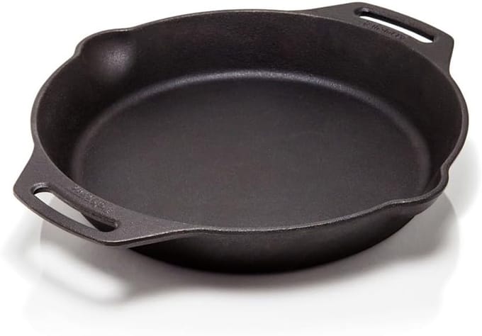 Gietijzeren Vuurpan 30 cm met 2 Handgrepen voor Traditioneel Koken