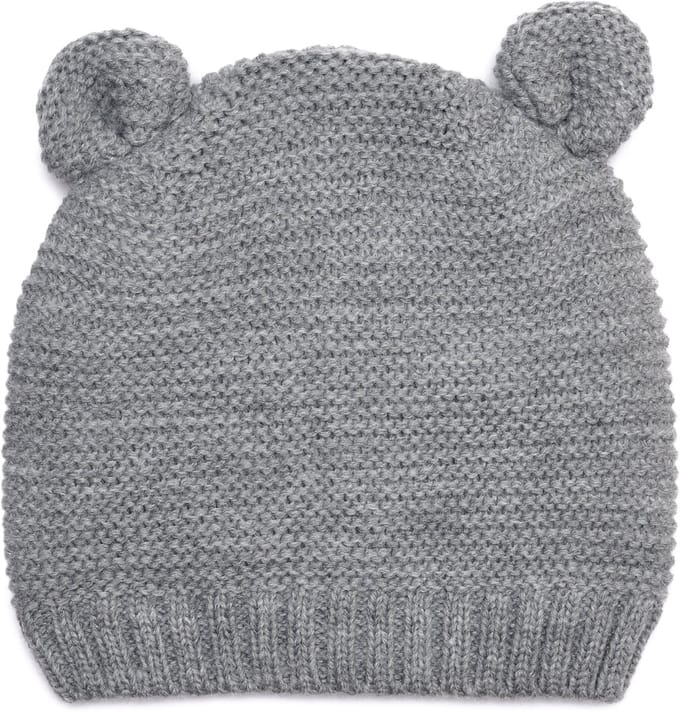 Sarlini - Baby Muts Grijs met Oortjes Wintermuts - 1 - 2 jaar