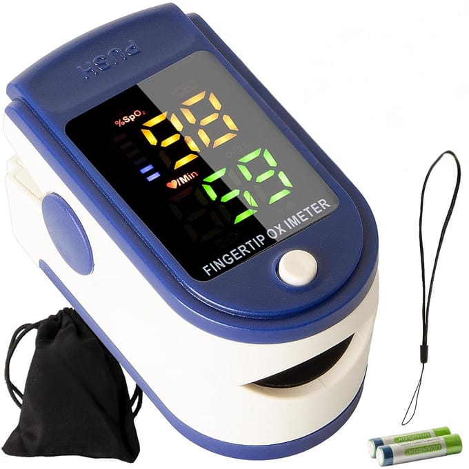 MKSS® Saturatiemeter Zuurstofmeter Vinger - Hartslagmeter - Bloeddrukmeters - Blauw