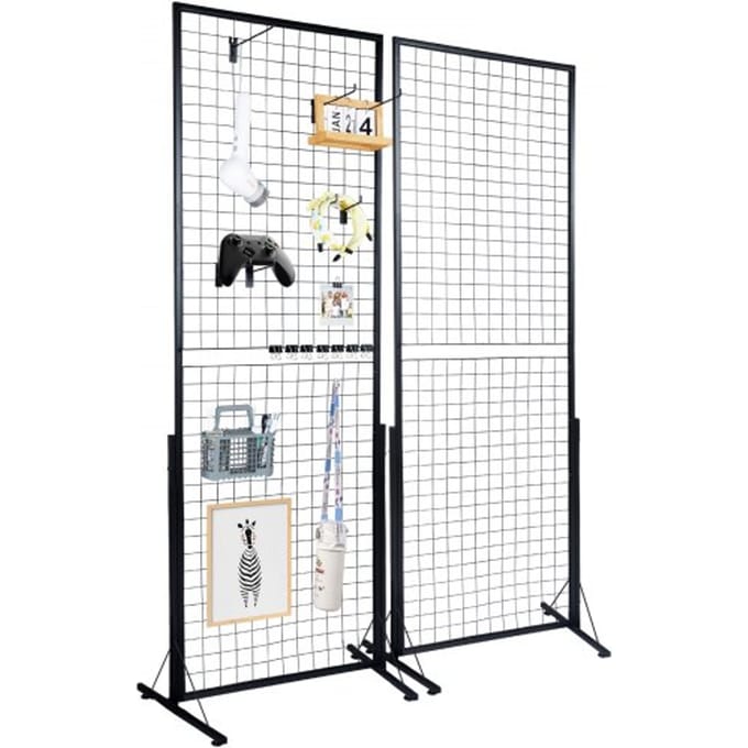 VEVOR 2 x 5,6 Mesh Wall Panels Tower 2 packs Wire Mesh Wall Display Rack