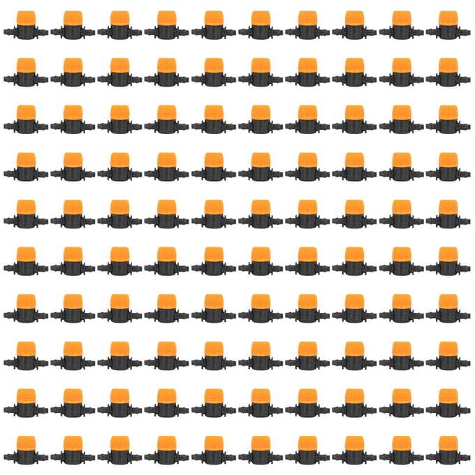 100 Pcs 4/7 Valve Barbelée Irrigation Mini Tuyau Vanne d'Eau Vanne Type Traversant Vanne Tube de Brumisation pour