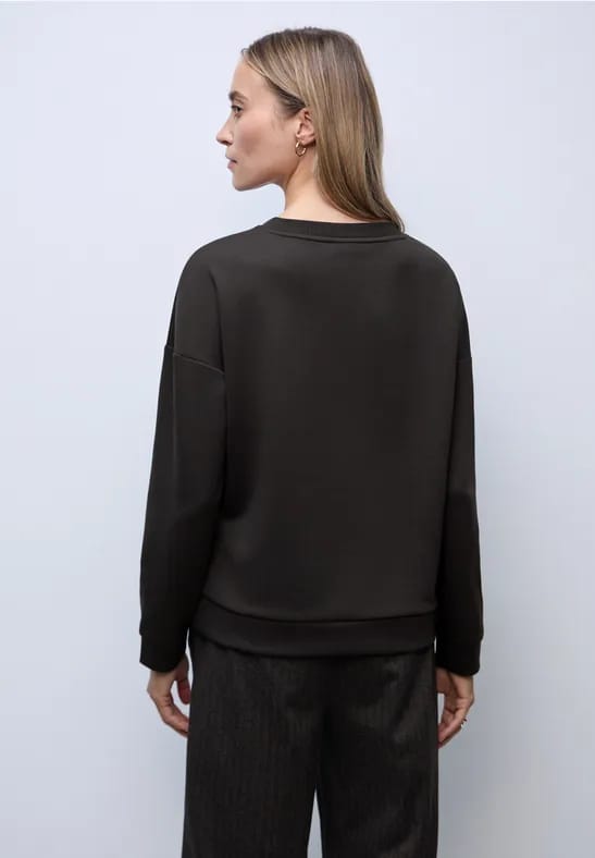 Shirt met geribd detail