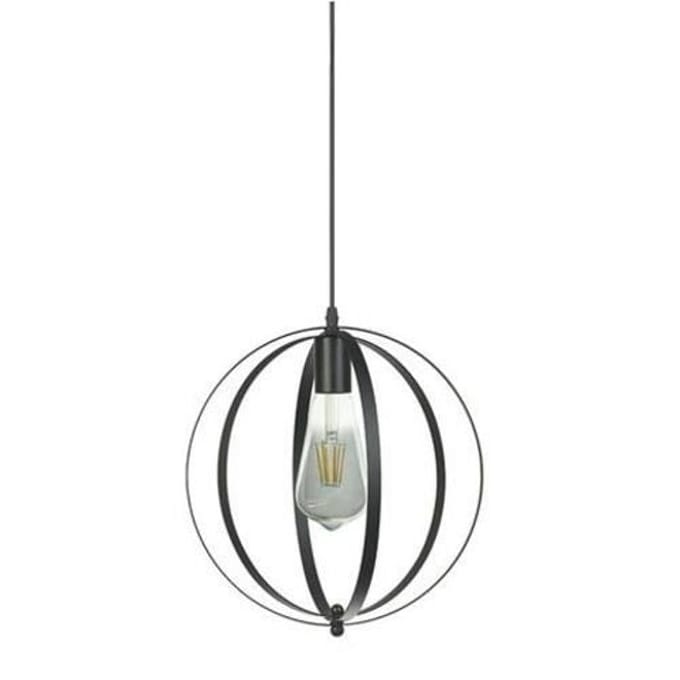 Hanglamp NEWTON metaal zwart rond 60W zwart