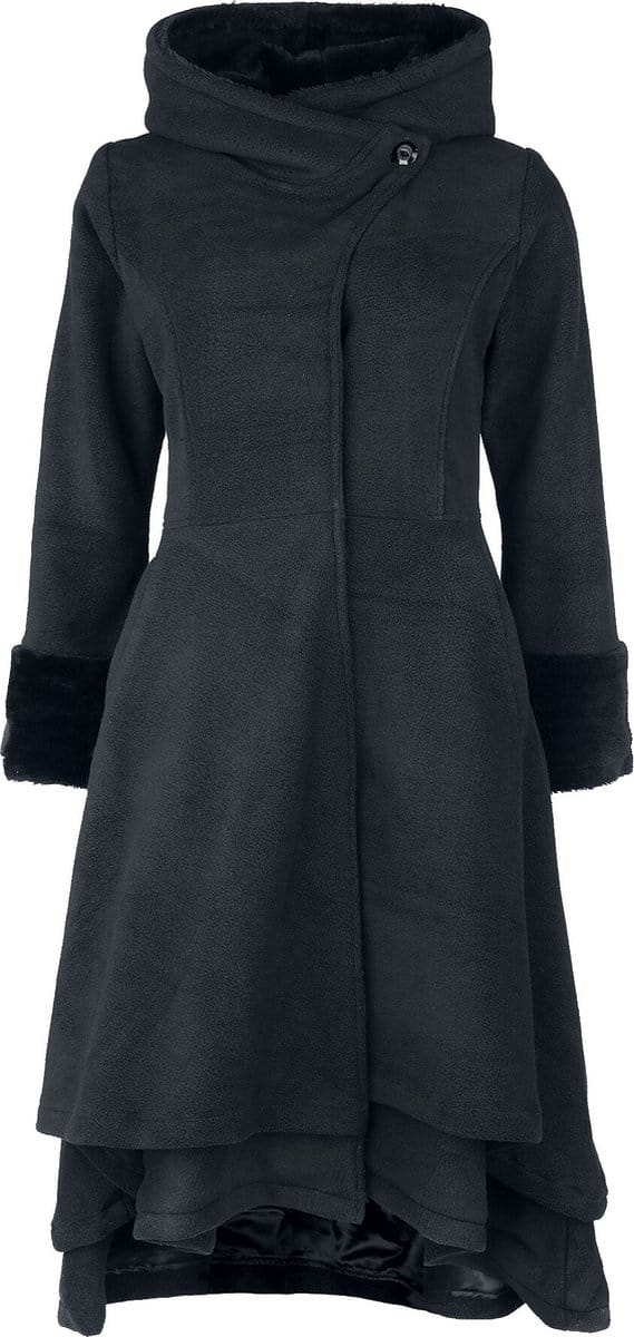 Vixxsin Gloaming Coat Lange jassen zwart L - Polyester - Everyday Goth, Gothic, Romance