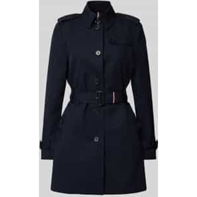 Trenchcoat met riem en schouderpatten