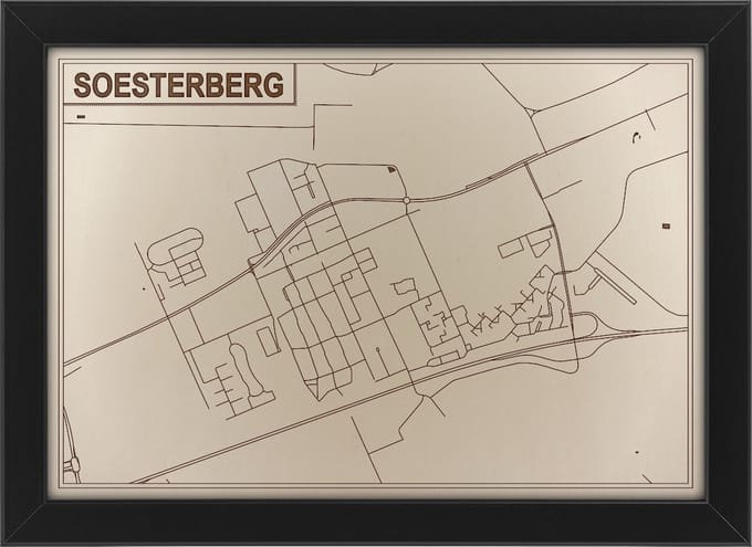Houten stadskaart van Soesterberg