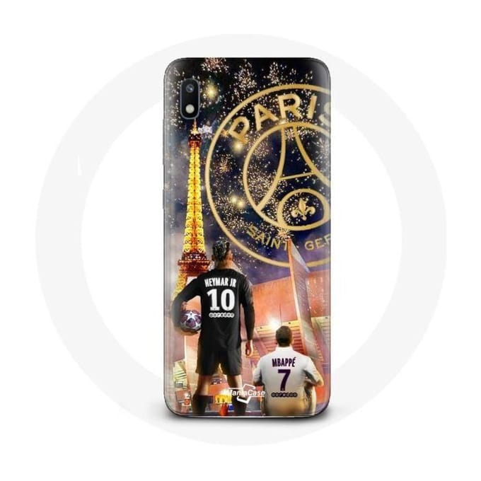 Coque pour Samsung Galaxy A10 PSG Neymar et Mbappé Joyeux noël