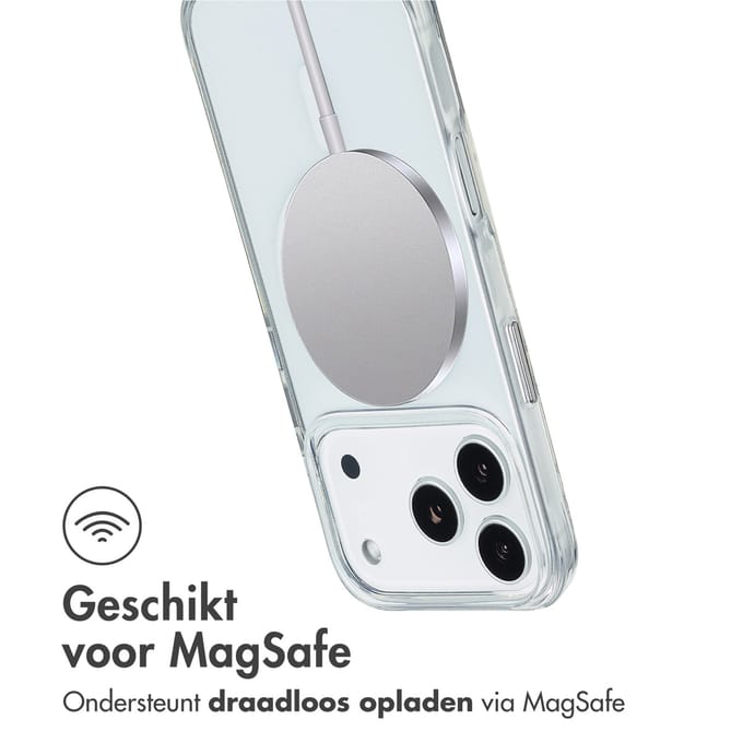 imoshion Hoesje - Geschikt voor iPhone 17 Pro Max - geschikt voor MagSafe case - Transparant