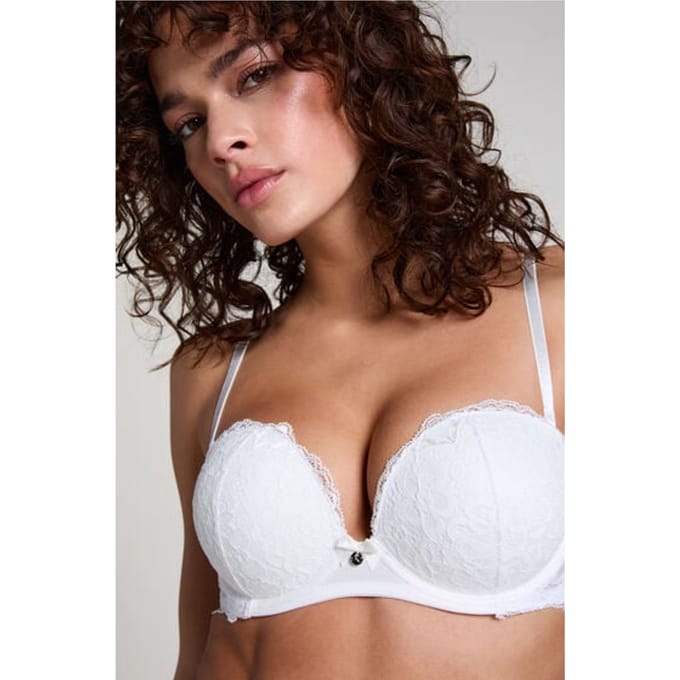 Hunkemöller Voorgevormde strapless maximizer beugel bh Marine Wit