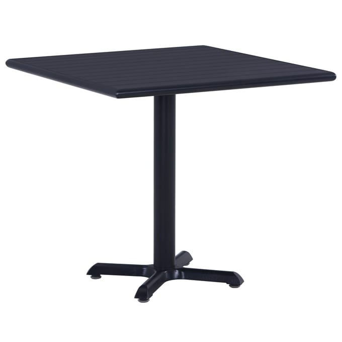 vidaXL - Tuintafel - 80x80x75 - cm - zwart