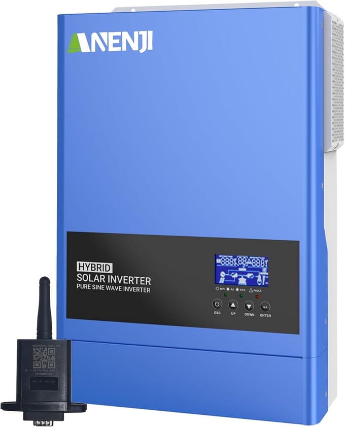 Hybride Zonne-energie Omvormer 6200W 48V naar 230V Pure Sinus met MPPT Lader