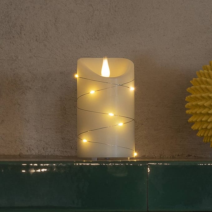 Konstsmide Christmas LED waskaars wit Lichtkleur warmwit 17,8 cm