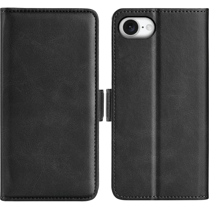 Comfycase Apple iPhone 16e/17e Bookcase Hoesje Zwart