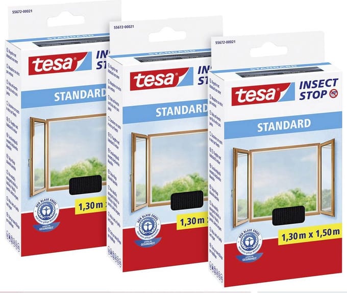 tesa STANDARD 55672 Vliegenhor Wit 3 stuk(s)