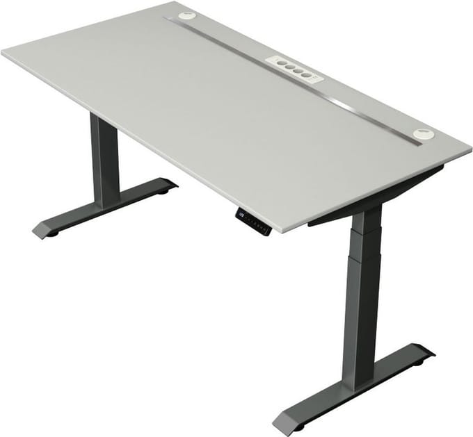 Kerkmann - Zit sta bureau Move Boost 4 - 160x80cm - licht grijs-antraciet