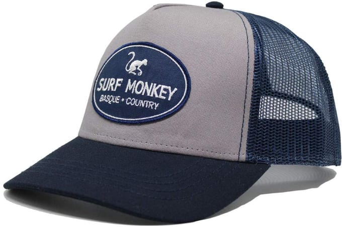 Surf Monkey - Trucker Cap - 5 Panel - One Size - Snapback - Blauwgrijs