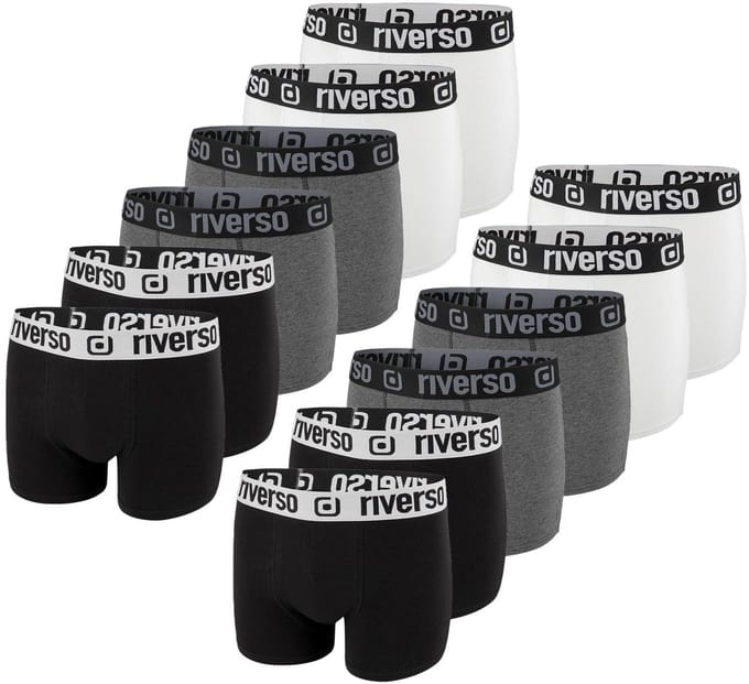 riverso Heren Boxershorts RIVOle 12 Pack Veelkleurig M Geen krassend label