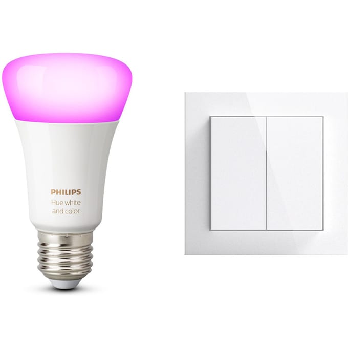 Philips Hue White & Color Ambiance E27 Bluetooth + Senic Slimme Lichtschakelaar