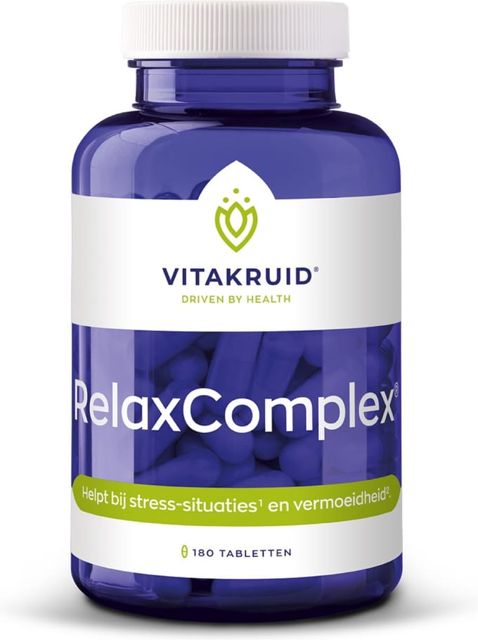 Vitakruid RelaxComplex oa Magnesium Tauraat & Vitamine D3 180 Tabletten