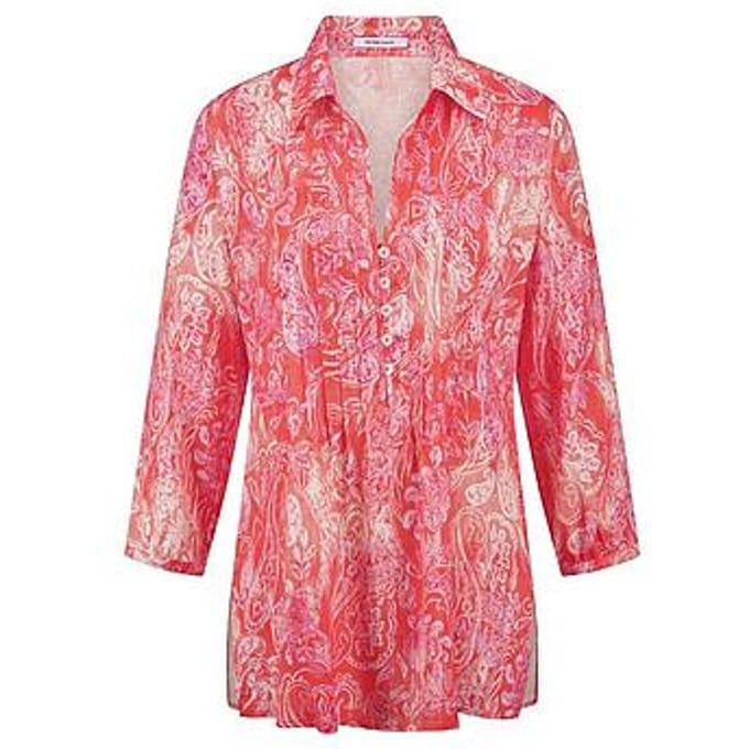 Lange blouse 3/4-mouwen Van Peter Hahn oranje