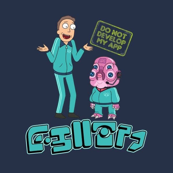 Rick and Morty Do Not Develop My App Women's T-Shirt - Navy - XXL