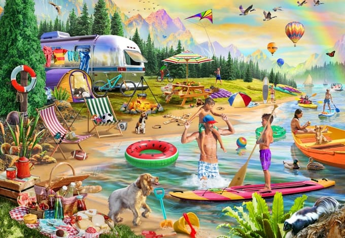 Bluebird Puzzle legpuzzel Lakeside Summer Camp - 1000 stukjes.