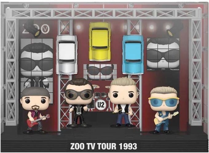 Funko U2 - POP! Moments DLX 4-Pack Zoo TV 1993 Tour 9 cm Verzamelfiguur - Multicolours