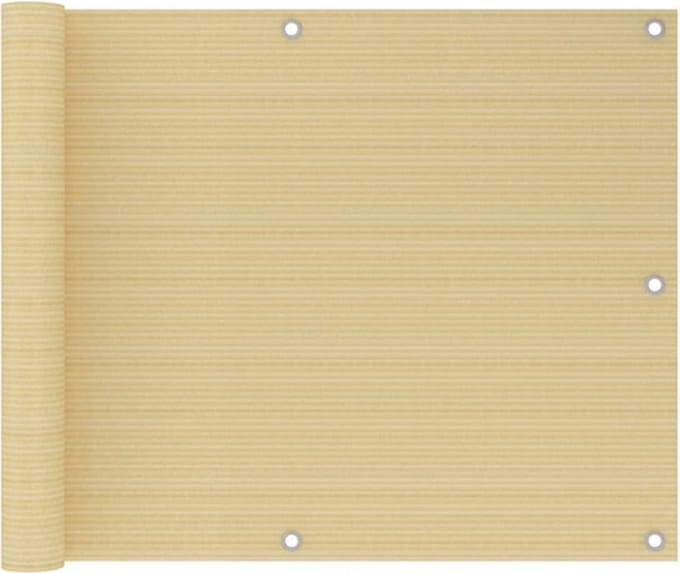 vidaXL - Balkonscherm - 75x500 - cm - HDPE - beige