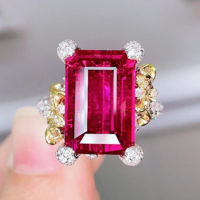 Echte 14k Gouden Natuurlijke Ruby Ring Voor Vrouwen Fijne Anillos De Wedding Bands Ruby Edelsteen Ring Rode Ruby Sieraden anel Vrouwtjes Resizable rood