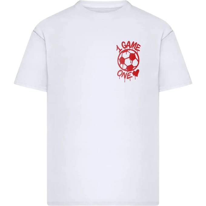 Mister Tee - One Game One Love Oversize Heren Tshirt - XXL - Wit