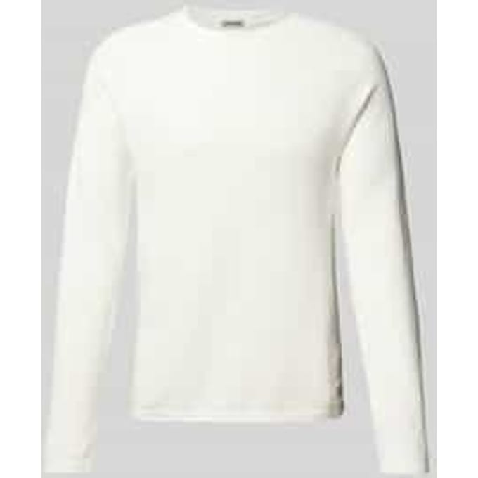 JACK & JONES slim fit trui katoen - O-hals - off-white ecru