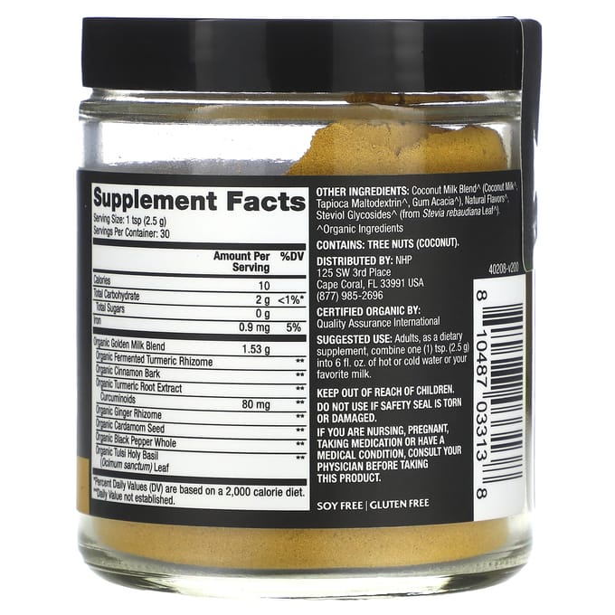 Dr. Mercola, SolSpring, lait doré biologique, 2,64 oz (75g)