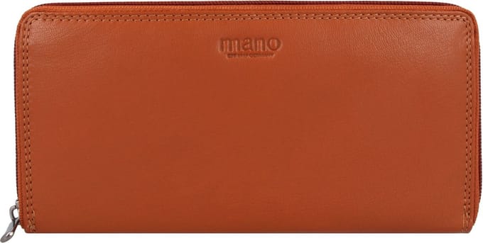 mano Donna Giulia Portemonnee Leer 20 cm - Dames - Horizontaal - cognac