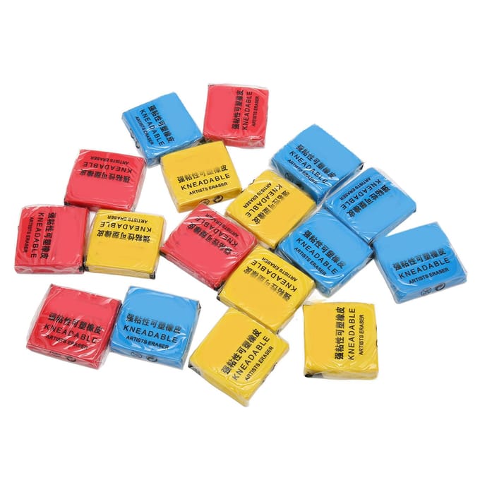 18 stuks kneedgum, professionele, sterke hechting, vormbare gum, kunstgum voor kunstenaars blue
